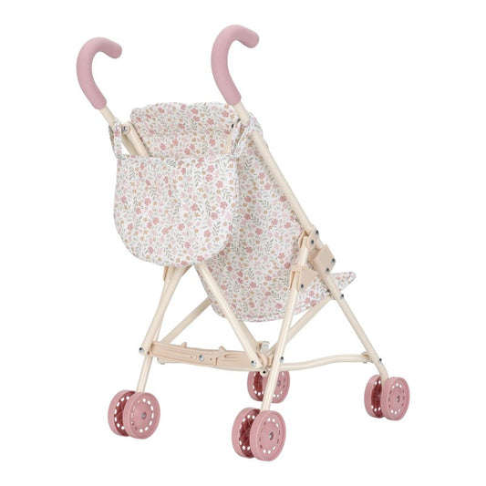 Carrito sillita muñeca metal Flores - Little Dutch