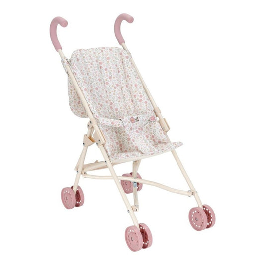Carrito sillita muñeca metal Flores - Little Dutch