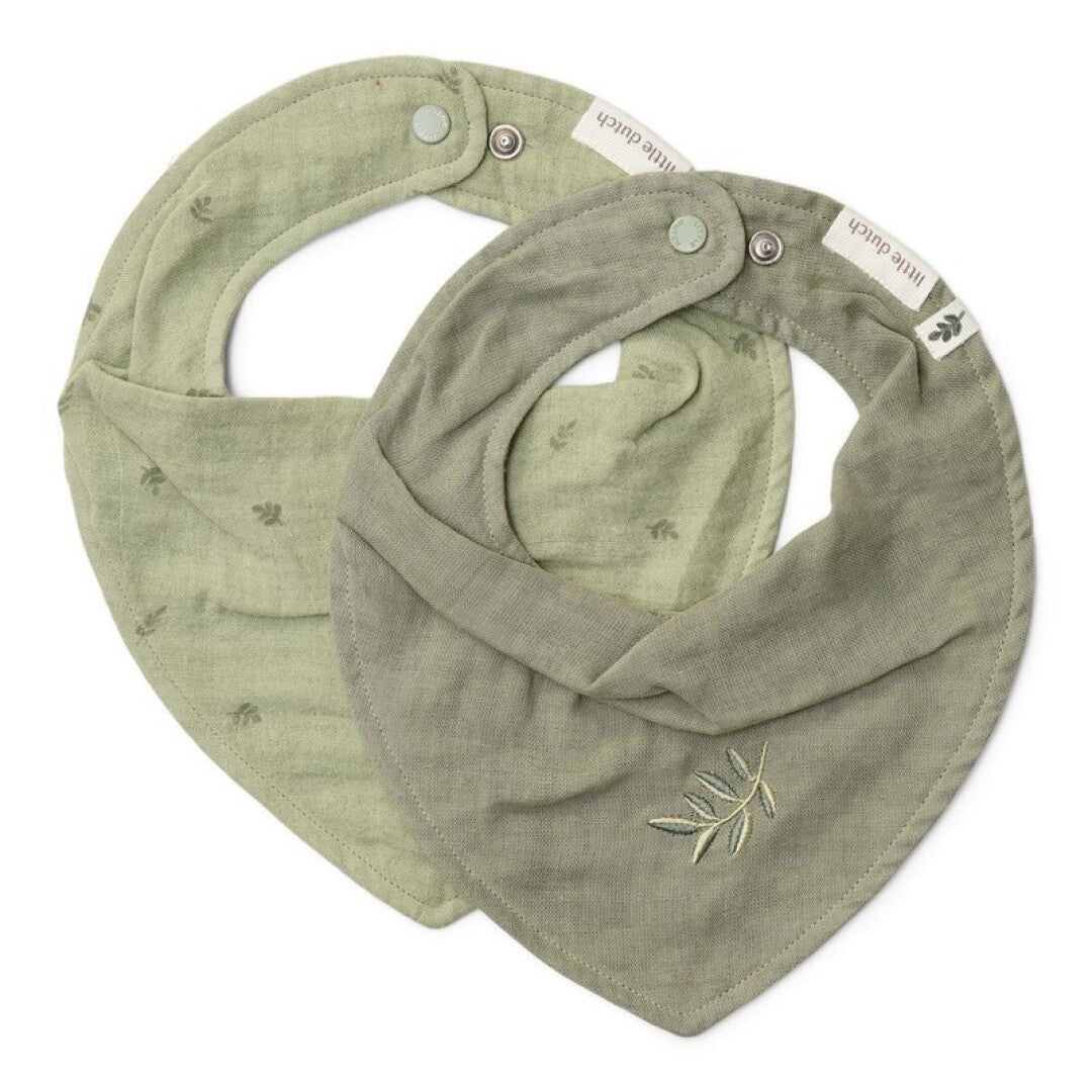 Set 2 bandanas muselina Puro Sage - Little Dutch