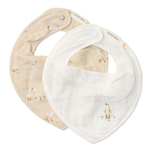 Set 2 bandanas muselina Newborn Naturals - Little Dutch