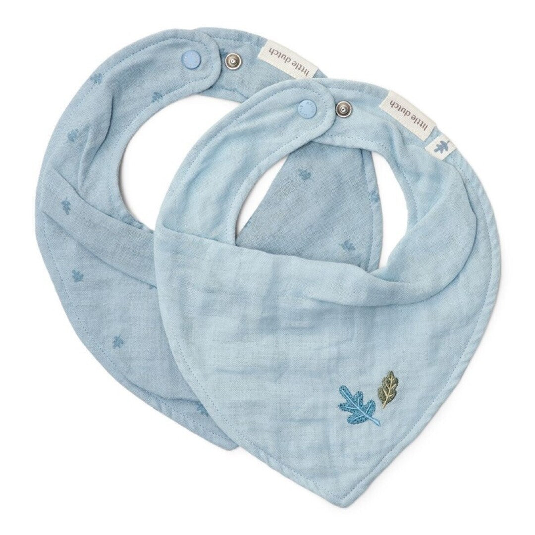 Set 2 bandanas muselina Puro Azul Denim - Little Dutch
