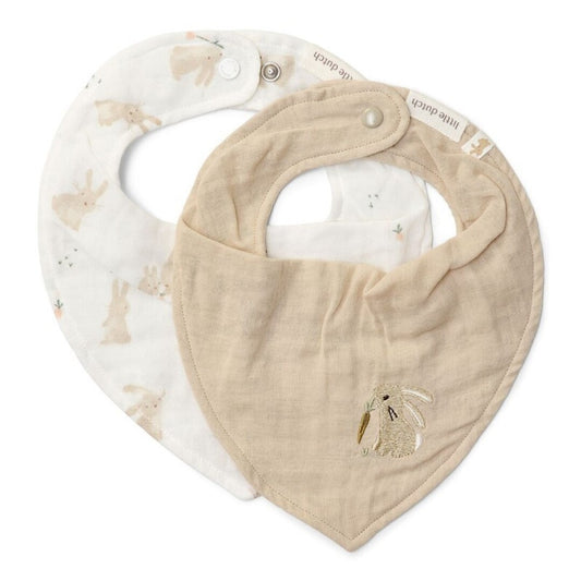 Set 2 bandanas muselina Baby Bunny - Little Dutch