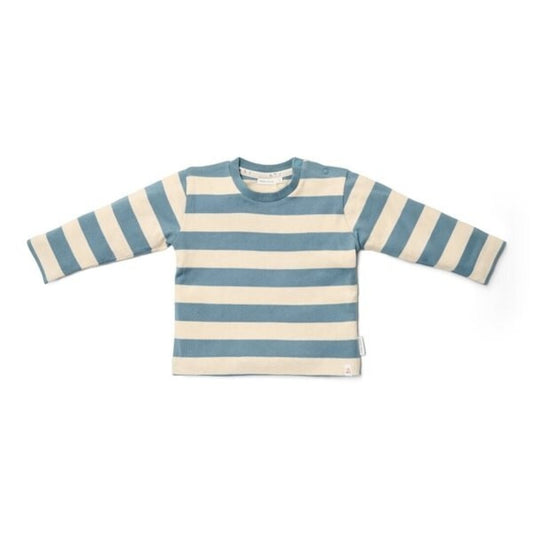 Camiseta manga larga Rayas anchas azul - Little Dutch