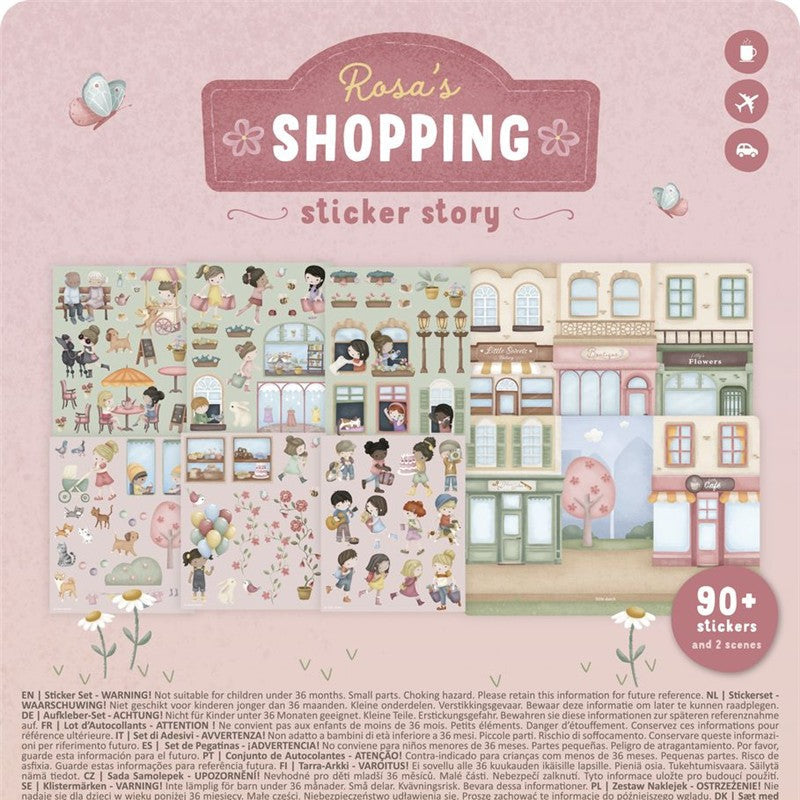 Libro de pegatinas de compras con Rosa - Little Dutch