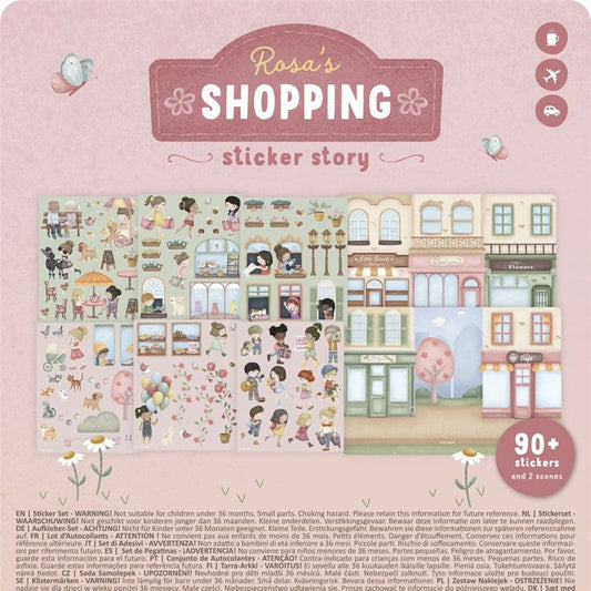 Libro de pegatinas de compras con Rosa - Little Dutch