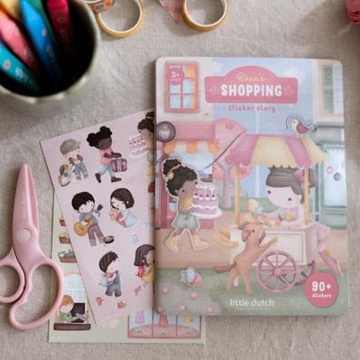 Libro de pegatinas de compras con Rosa - Little Dutch