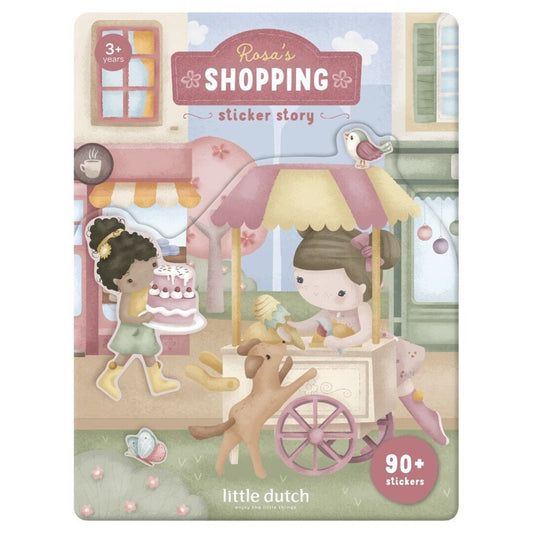 Libro de pegatinas de compras con Rosa - Little Dutch