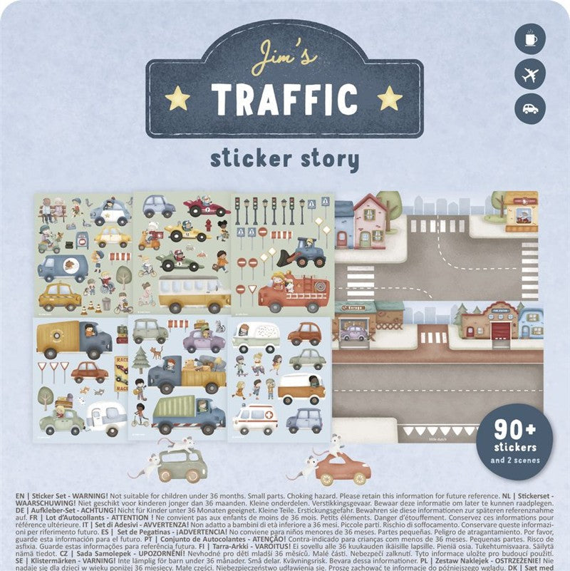 Libro de pegatinas vehículos - Little Dutch