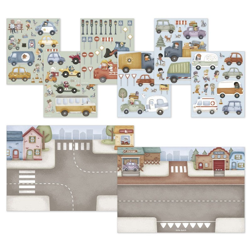 Libro de pegatinas vehículos - Little Dutch