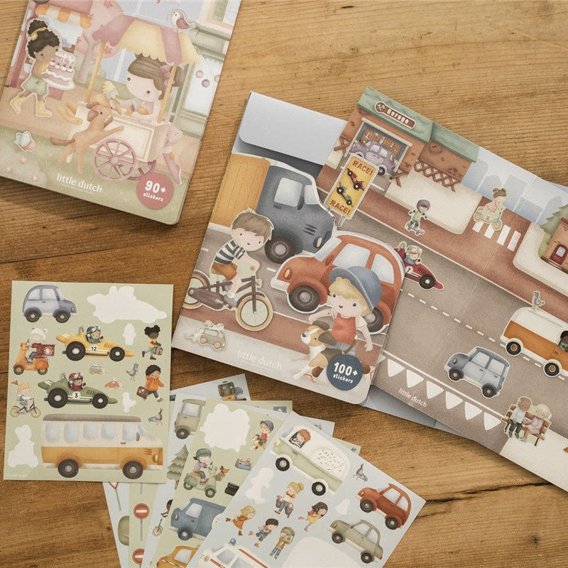 Libro de pegatinas vehículos - Little Dutch