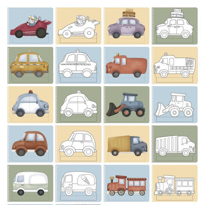 Libro recorta y pinta vehículos - Little Dutch