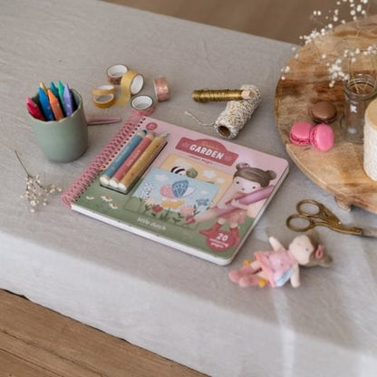 Libro mágico jardín de Rosa con lápices - Little Dutch