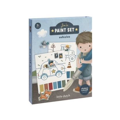 Set de pintura agua Jim vehículos - Little Dutch