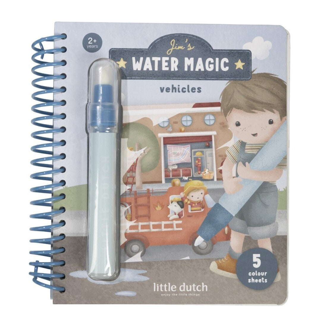 Libro mágico agua Jim vehículos - Little Dutch
