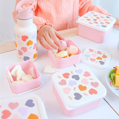 Set 4 cajitas almuerzo Corazones - A Little Lovely Company