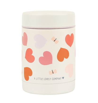 Termo acero isotérmico Corazones 300ml - A Little Lovely Company