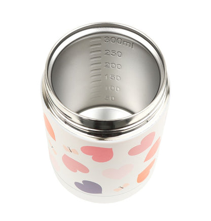 Termo acero isotérmico Corazones 300ml - A Little Lovely Company
