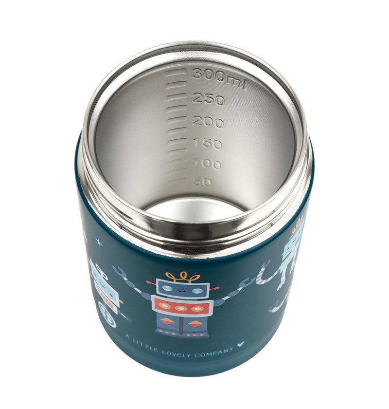 Termo acero isotérmico Robots 300ml - A Little Lovely Company
