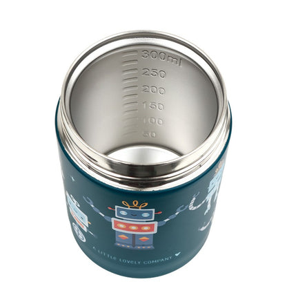 Termo acero isotérmico Robots 300ml - A Little Lovely Company
