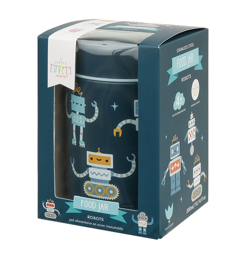 Termo acero isotérmico Robots 300ml - A Little Lovely Company