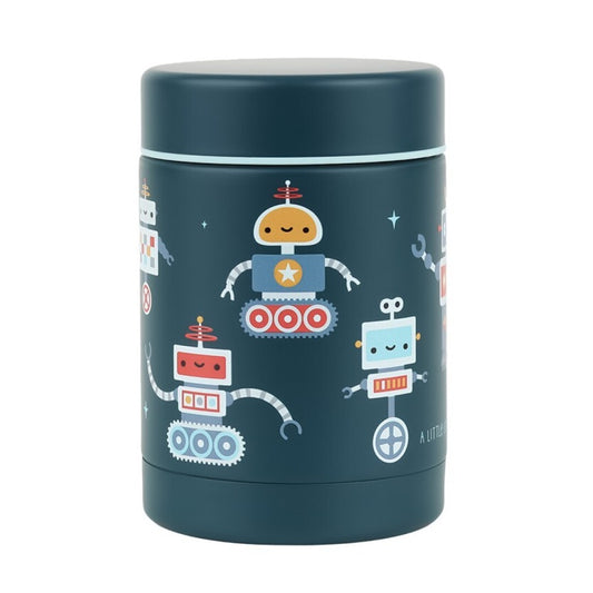 Termo acero isotérmico Robots 300ml - A Little Lovely Company