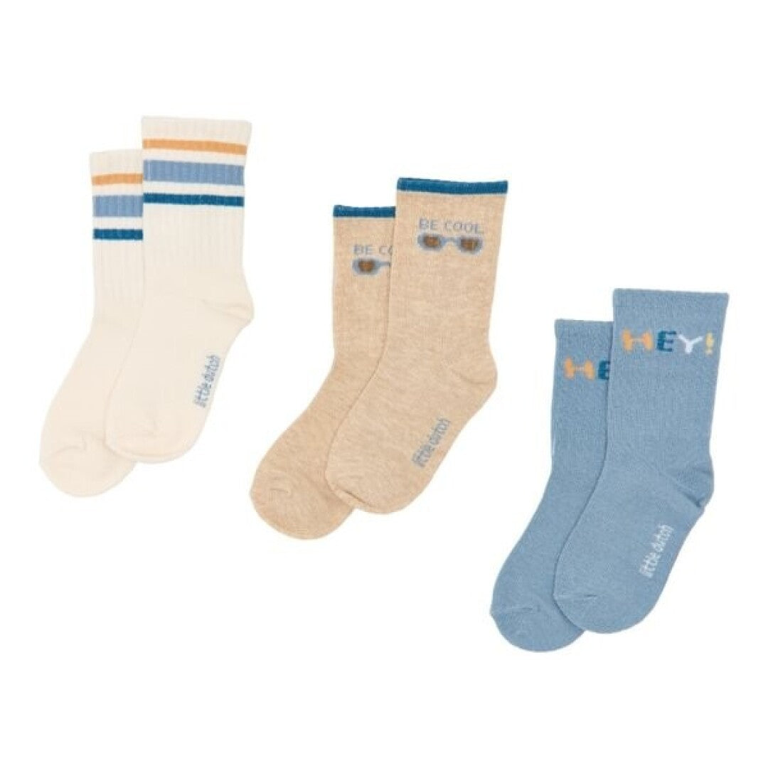 Set 3 calcetines Azul - Little Dutch