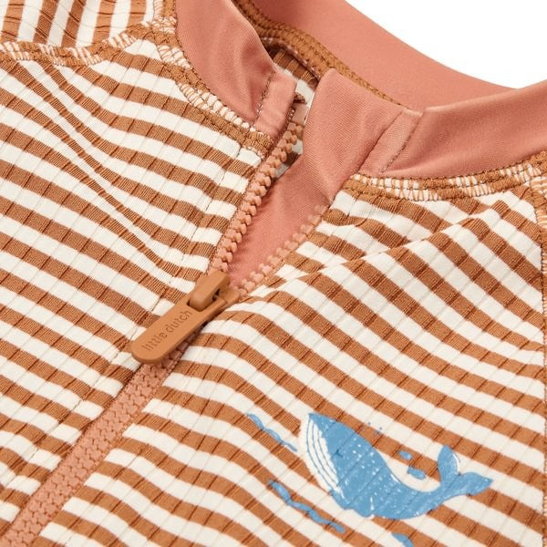 Mono baño manga corta Brown Stripe - Little Dutch