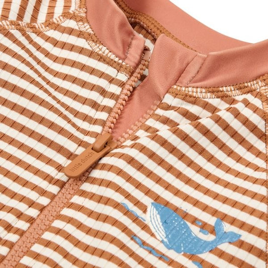 Mono baño manga corta Brown Stripe - Little Dutch