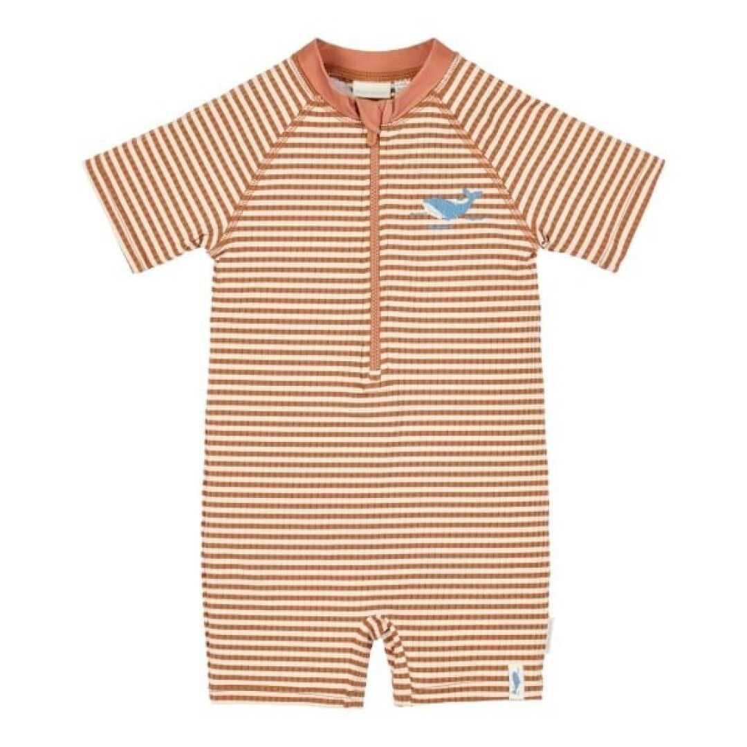 Mono baño manga corta Brown Stripe - Little Dutch