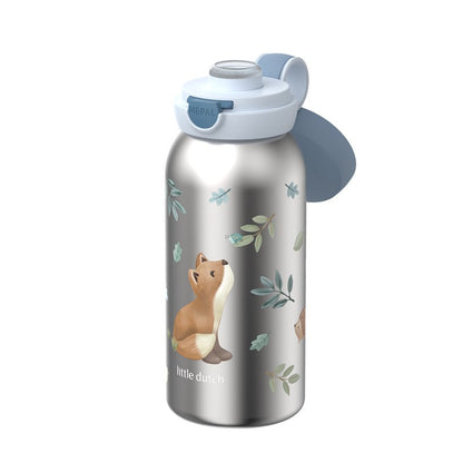 Botella Flip Cap Acero Forest Friends 600ml - Little Dutch x Mepal