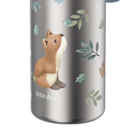Botella Flip Cap Acero Forest Friends 600ml - Little Dutch x Mepal