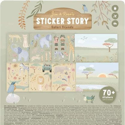 Libro de pegatinas Safari Friends - Little Dutch
