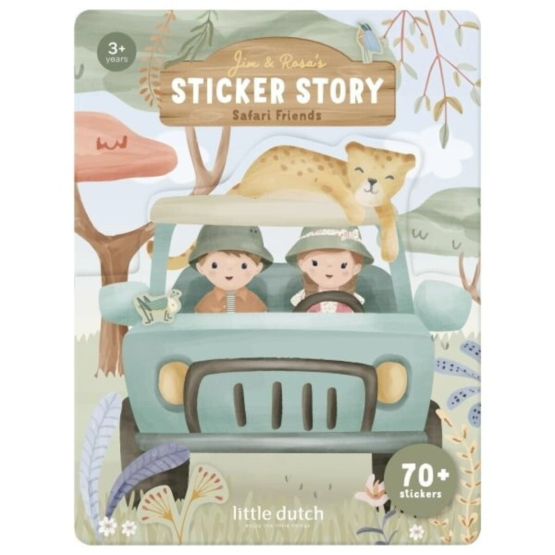 Libro de pegatinas Safari Friends - Little Dutch