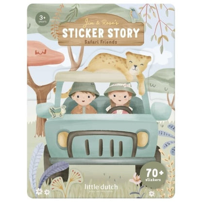 Libro de pegatinas Safari Friends - Little Dutch
