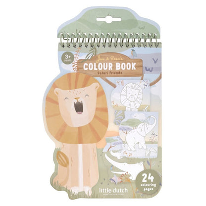 Libro colorear espiral León  - Little Dutch