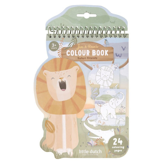 Libro colorear espiral León  - Little Dutch