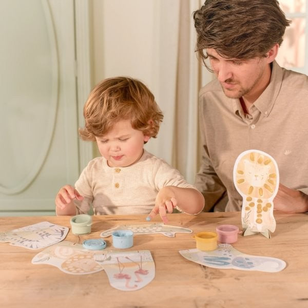 Set Pintura Dedos Safari Friends - Little Dutch