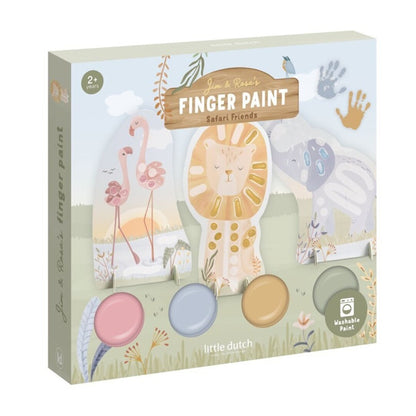 Set Pintura Dedos Safari Friends - Little Dutch