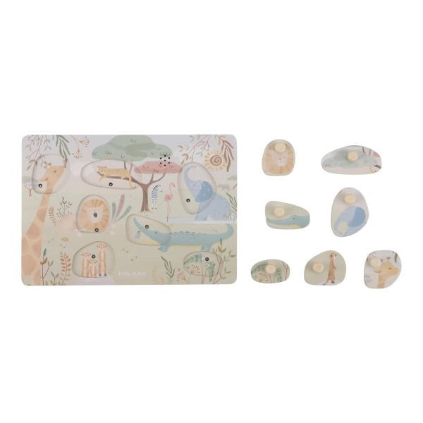 Puzzle con sonido Safari Friends - Little Dutch