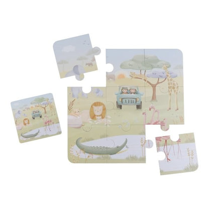 Puzzle 6 en 1 Safari Friends - Little Dutch