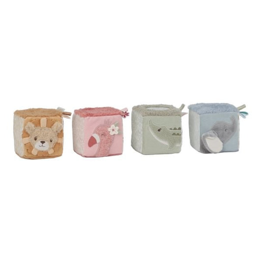 Cubos Blanditos Apilables Safari Friends – Little Dutch