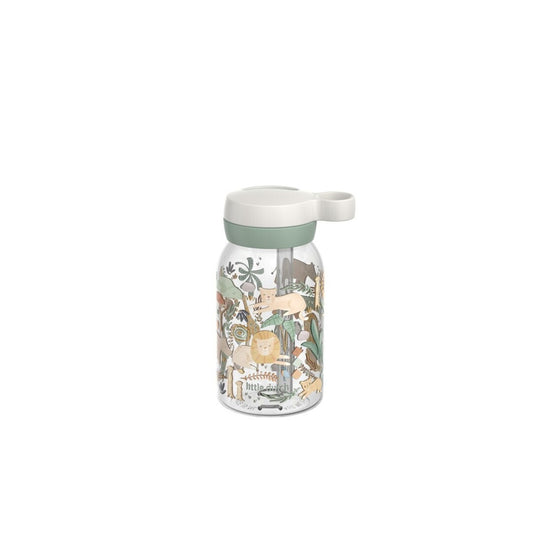 Botella con Pajita Campus 450 ml Safari Friends – Mepal x Little Dutch