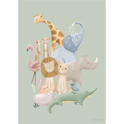 Poster Safari Friends A3 - Little Dutch