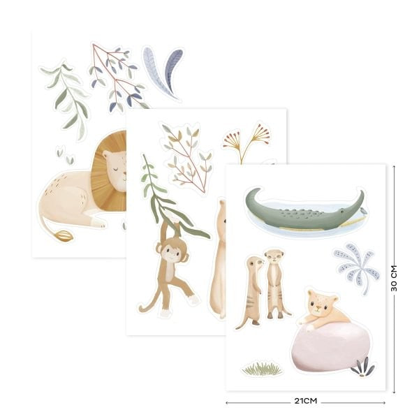 Set de Vinilos de Pared Safari León – Little Dutch