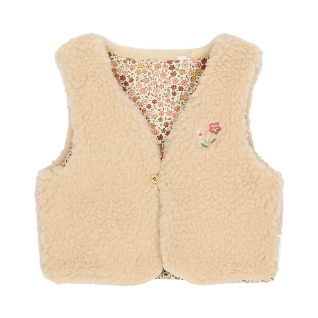 Chaleco de Borreguito Vainilla Flor – Little Dutch