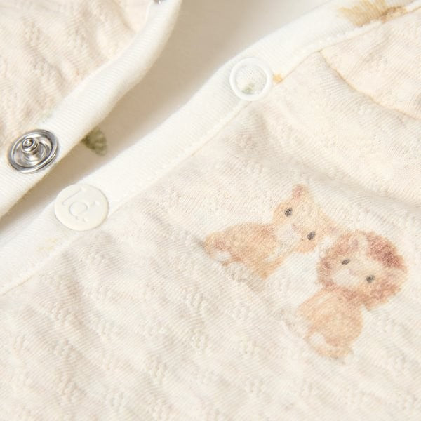 Chaqueta Reversible Vainilla Melee Safari Friends – Little Dutch