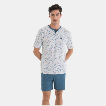 Pijama manga corta botones panadero - Massana