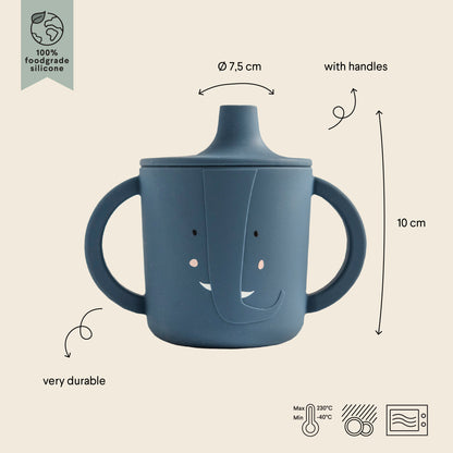 Taza silicona con boquilla Mrs. Elephant - Trixie