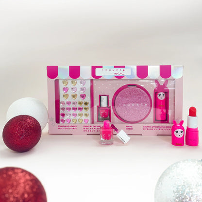 Caja regalo cosmética infantil glitter rosa - Inuwet
