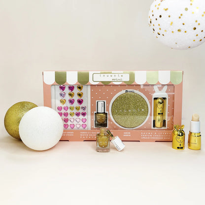 Caja regalo cosmética infantil Glitter Dorado - Inuwet